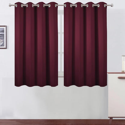 LEMOMO Blackout Curtains 52x84" Black, 2 Panels