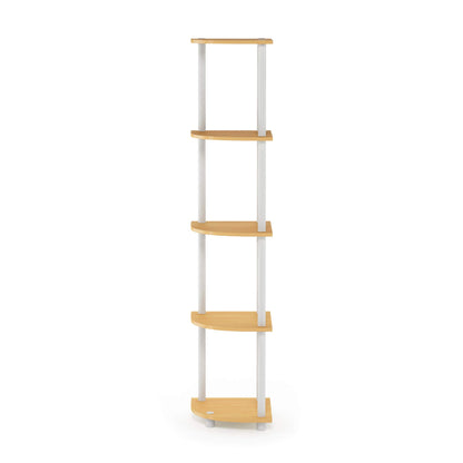 Furinno 5-Tier Corner Shelf, Espresso/Black
