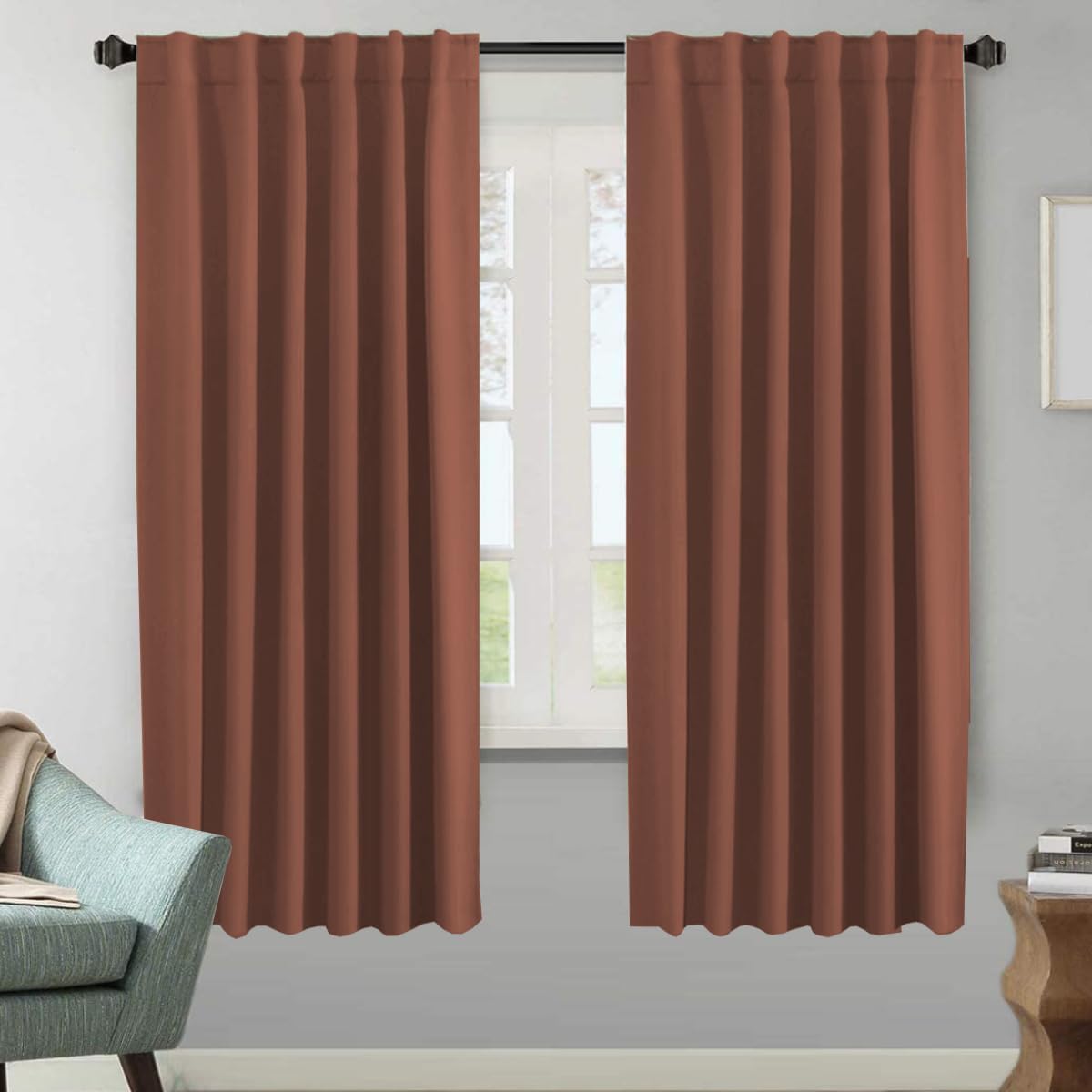 H.VERSAILTEX Blackout Curtains 52x84, 2 Panels