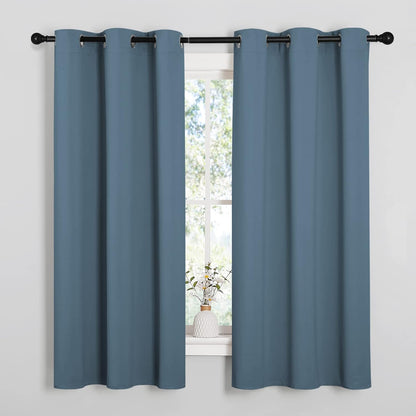 NICETOWN Blackout Curtains 42x63" Black