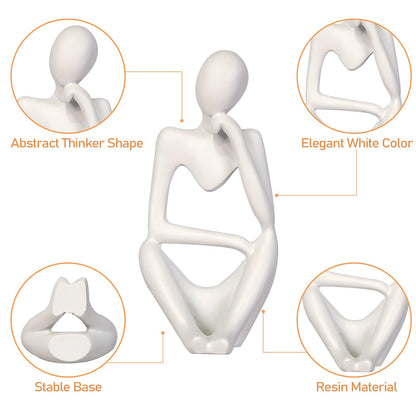 Sandstone Thinker Statue, Small Left