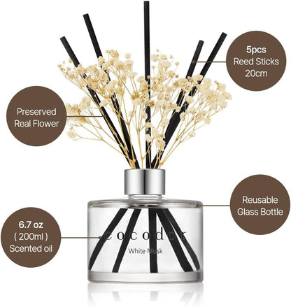 COCODOR White Jasmine Reed Diffuser 6.7oz