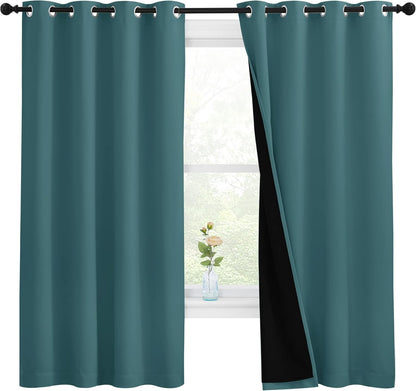 NICETOWN Grey Blackout Curtains 70x108, Set of 2