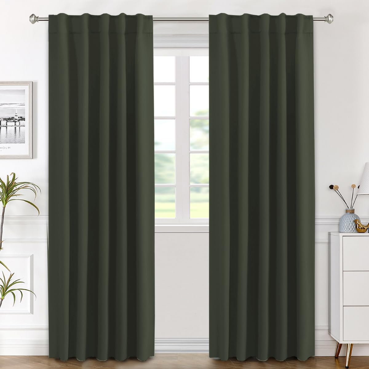 H.VERSAILTEX Blackout Curtains 52x84, 2 Panels