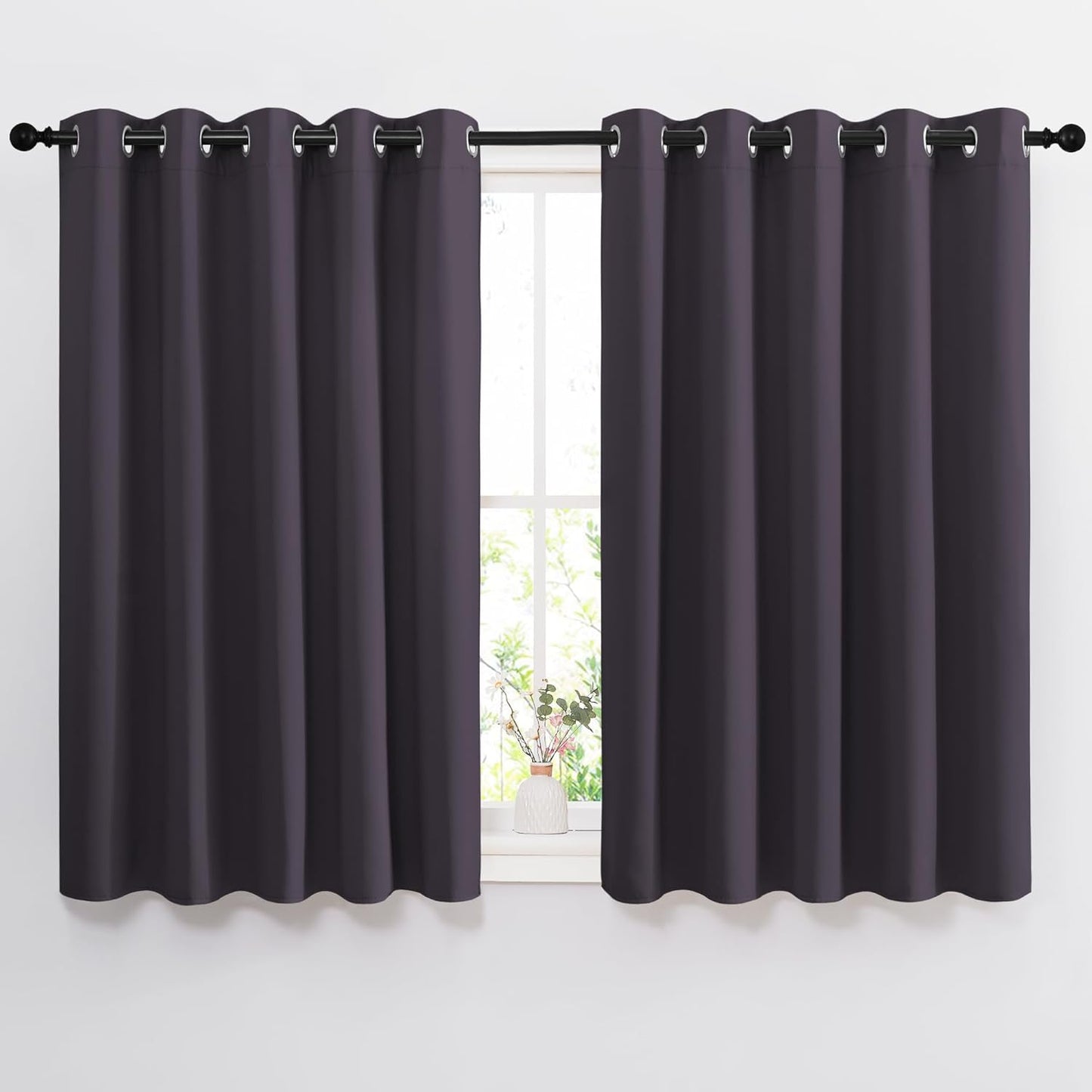NICETOWN Gray Blackout Curtains for Bedroom