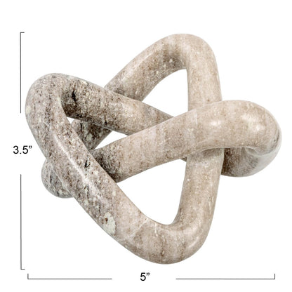 Creative Co-Op Modern Decorative Marble Link Knot, Beige