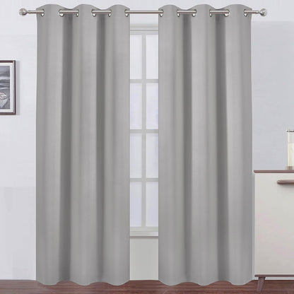 LEMOMO Blackout Curtains 52x84" Black, 2 Panels