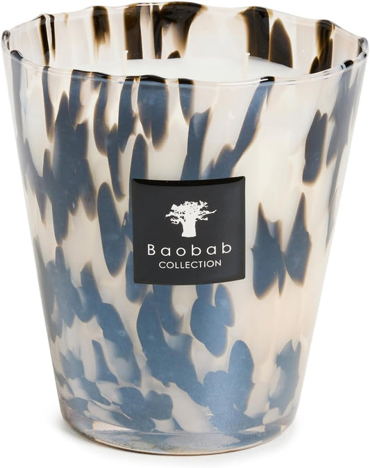 BAOBAB Women's Black Pearls Candle, 16cm, 16x10x16 cm