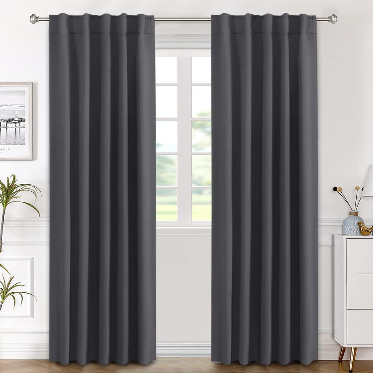 H.VERSAILTEX Blackout Curtains 52x84, 2 Panels