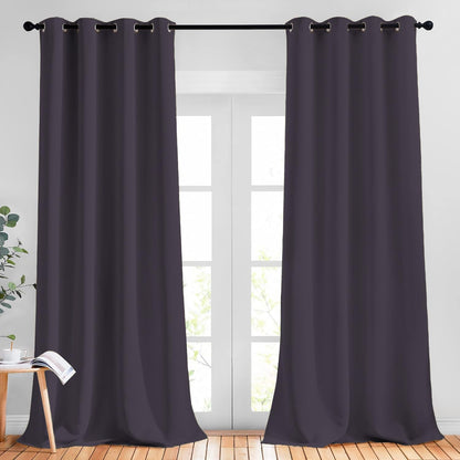 NICETOWN Gray Blackout Curtains for Bedroom