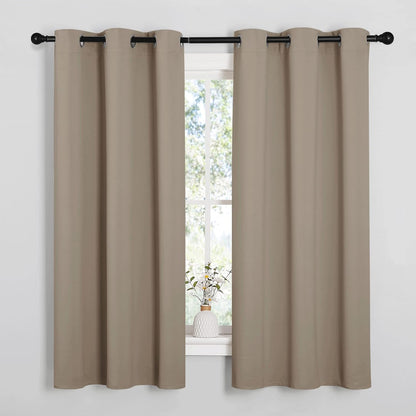 NICETOWN Blackout Curtains 42x63" Black