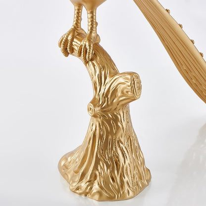 LOVEDIMA Gold Peacock Statue