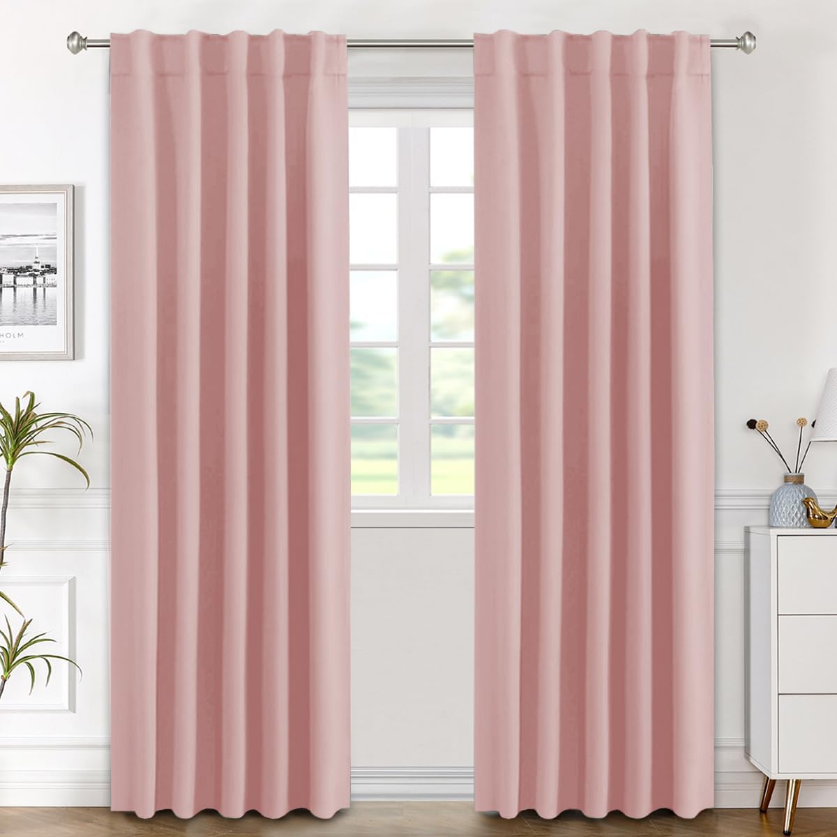 H.VERSAILTEX Blackout Curtains 52x84, 2 Panels