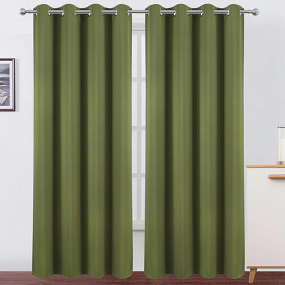 LEMOMO Blackout Curtains 52x84" Black, 2 Panels