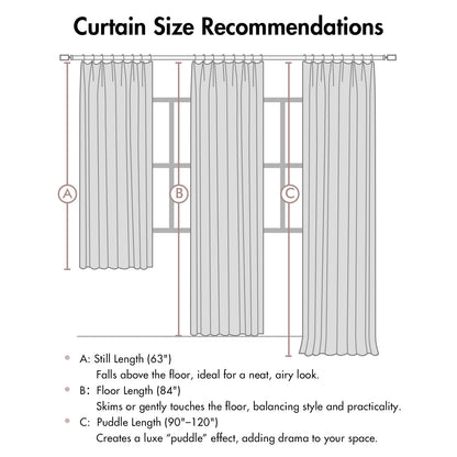 MIULEE Blackout Linen Curtains 96" 2 Panels