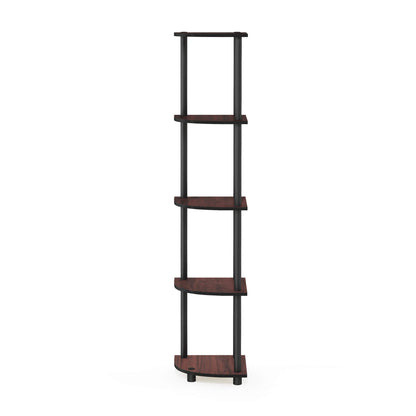 Furinno 5-Tier Corner Shelf, Espresso/Black