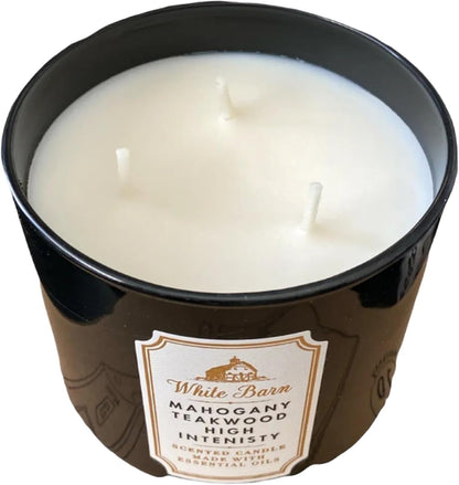 BBW White Barn 3-Wick Candle, Mahogany Teakwood