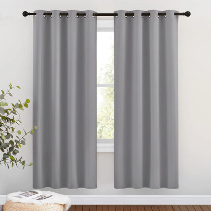NICETOWN Gray Blackout Curtains for Bedroom