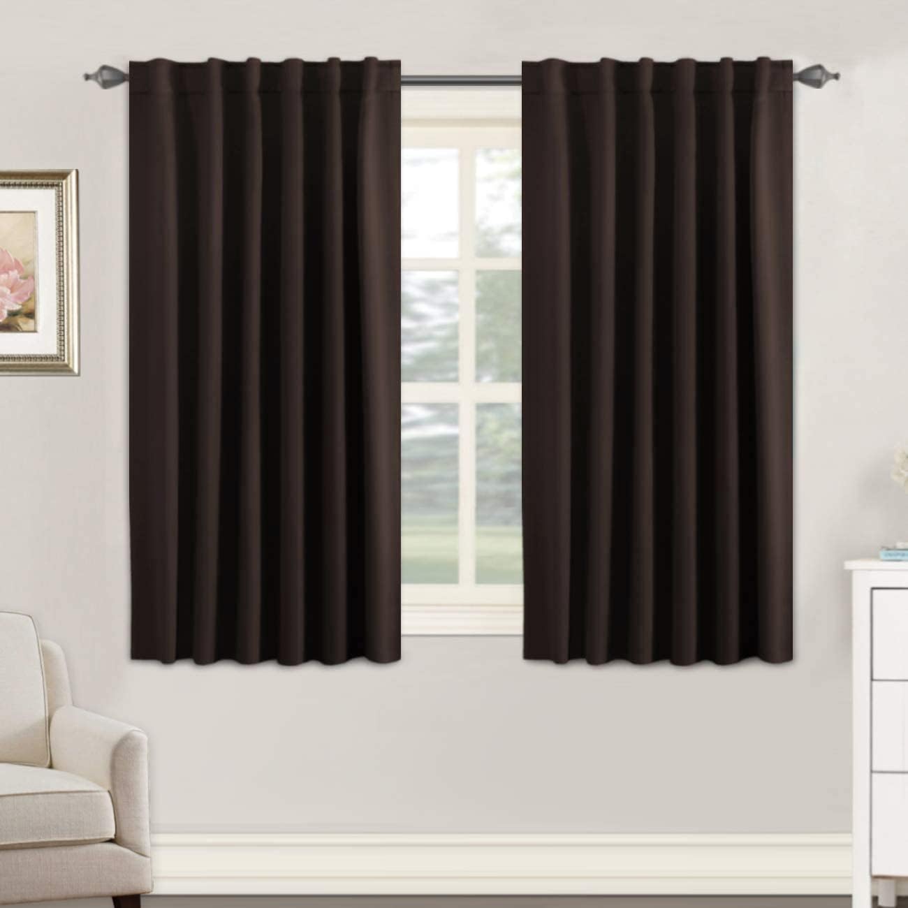 H.VERSAILTEX Blackout Curtains 52x84, 2 Panels