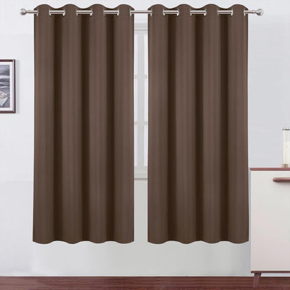 LEMOMO Blackout Curtains 52x84" Black, 2 Panels