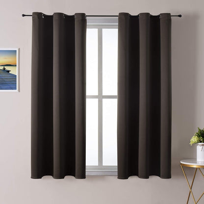 ChrisDowa Blackout Curtains 42x63" Grey, 2 Panels