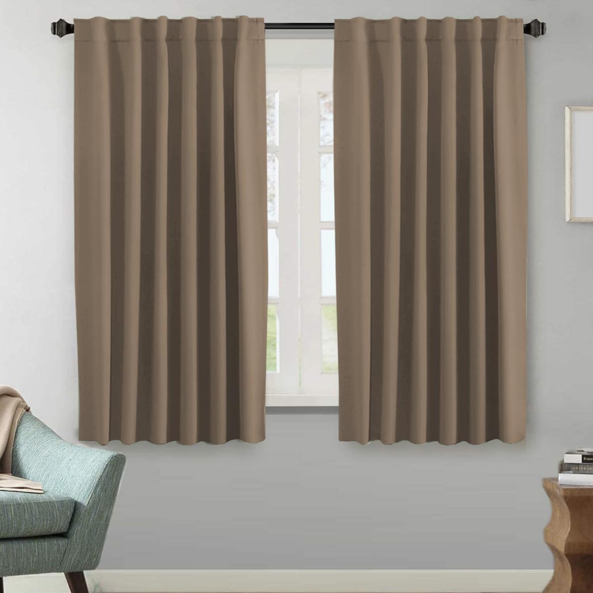 H.VERSAILTEX Blackout Curtains 52x84, 2 Panels