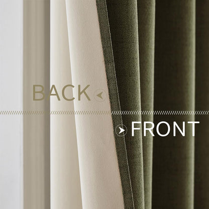 MIULEE Blackout Curtains 52x84" Beige, 2 Panels