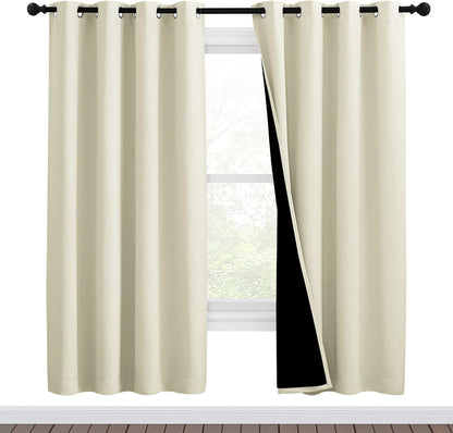 NICETOWN Grey Blackout Curtains 70x108, Set of 2
