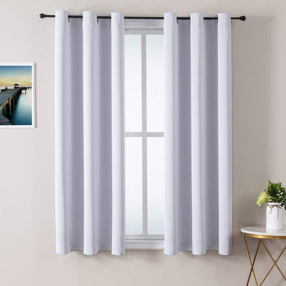 ChrisDowa Blackout Curtains 42x63" Grey, 2 Panels