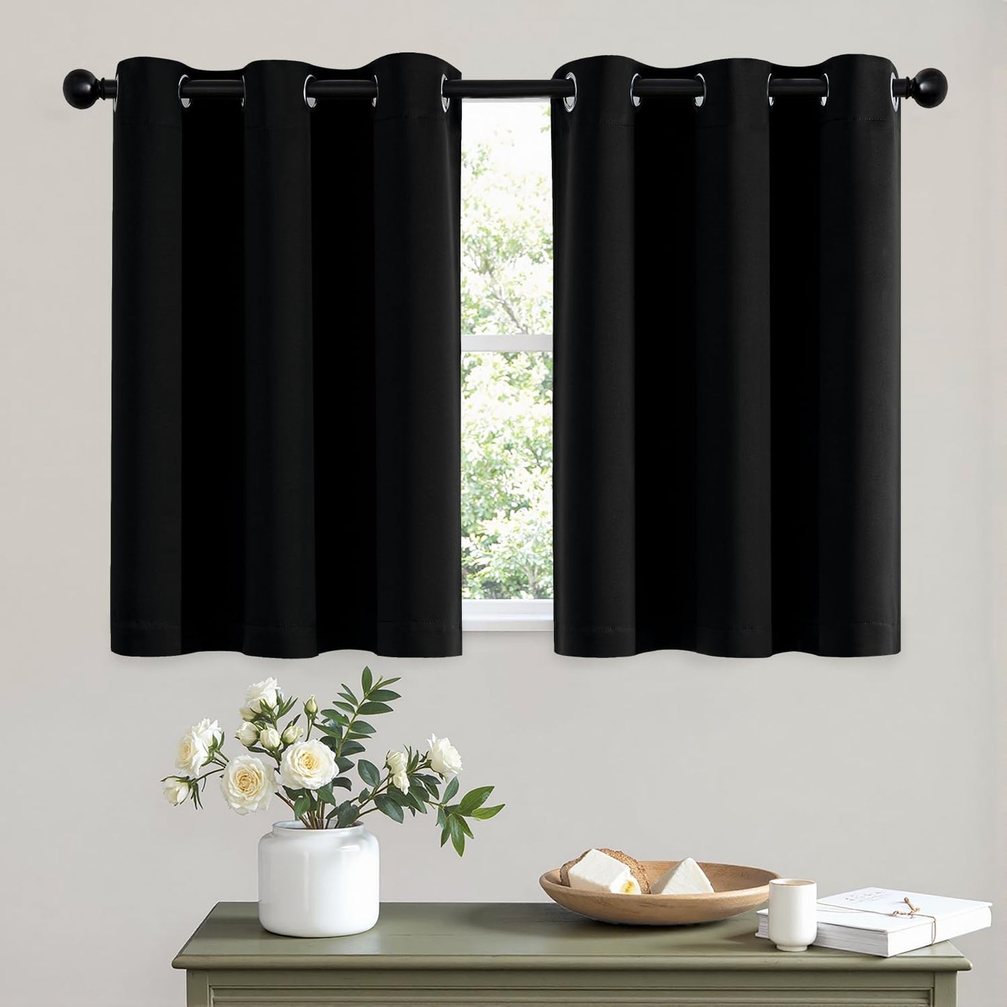 Blackout Curtains – Sage Green, 40"x63", 2 Panels