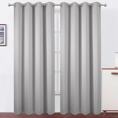 LEMOMO Blackout Curtains 52x84" Black, 2 Panels