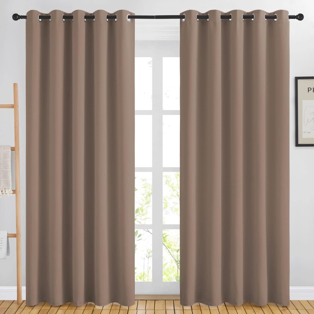 NICETOWN Gray Blackout Curtains for Bedroom