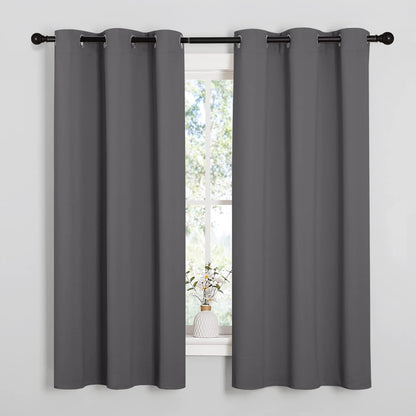 NICETOWN Blackout Curtains 42x63" Black