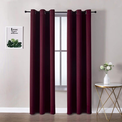 ChrisDowa Blackout Curtains 42x63" Grey, 2 Panels