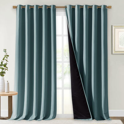 NICETOWN Grey Blackout Curtains 70x108, Set of 2