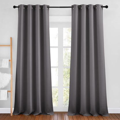NICETOWN Gray Blackout Curtains for Bedroom