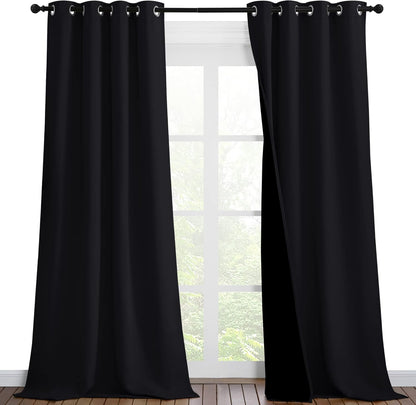 NICETOWN Grey Blackout Curtains 70x108, Set of 2