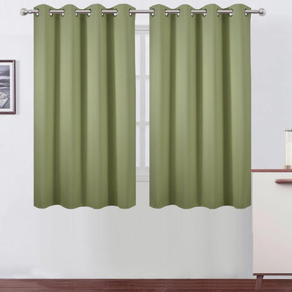 LEMOMO Blackout Curtains 52x84" Black, 2 Panels