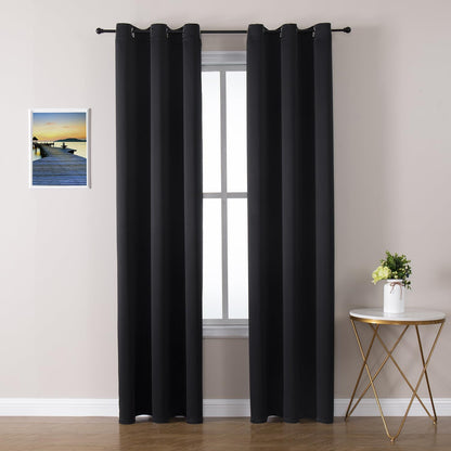 ChrisDowa Blackout Curtains 42x63" Grey, 2 Panels