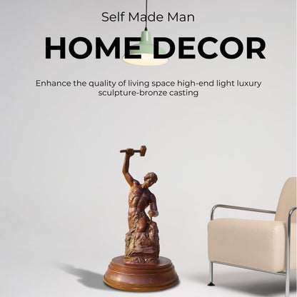 Bronze Self-Made Man Statue 18.5"