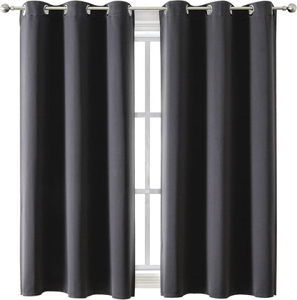 ChrisDowa Blackout Curtains 42x63" Grey, 2 Panels