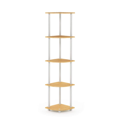Furinno 5-Tier Corner Shelf, Espresso/Black