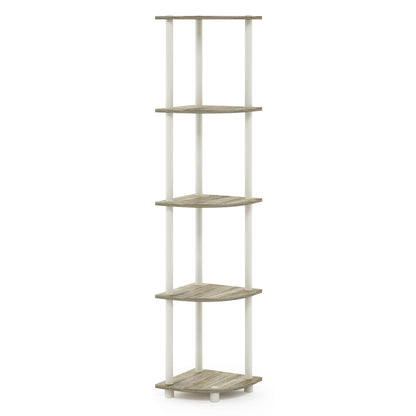 Furinno 5-Tier Corner Shelf, Espresso/Black
