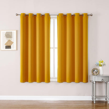 ChrisDowa Blackout Curtains 42x63" Grey, 2 Panels