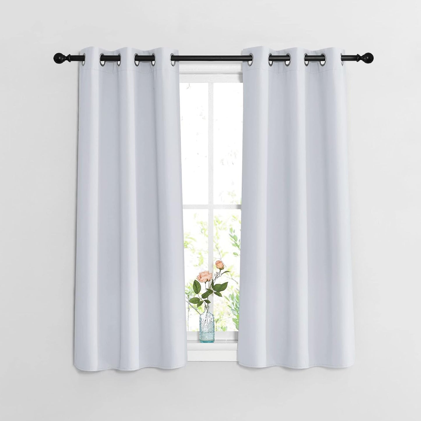 NICETOWN Gray Blackout Curtains for Bedroom