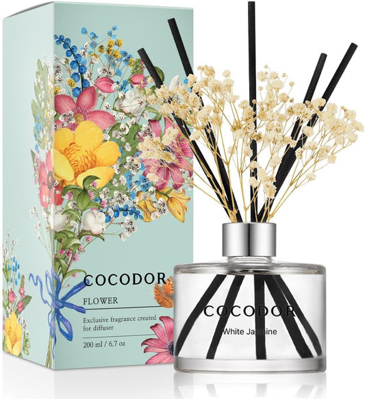COCODOR White Jasmine Reed Diffuser 6.7oz