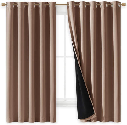 NICETOWN Grey Blackout Curtains 70x108, Set of 2