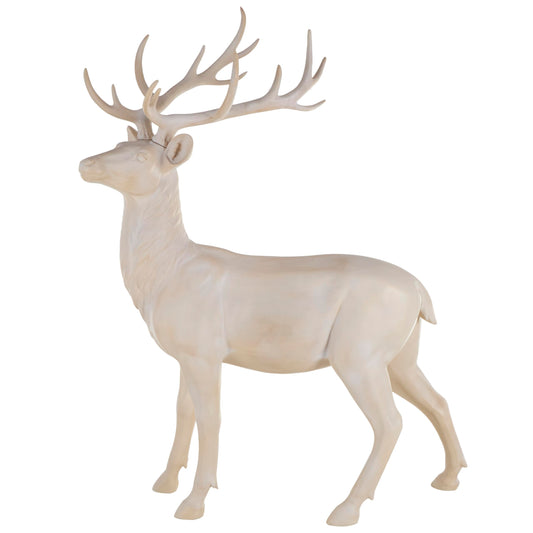 Deco 79 Cream Reindeer Statue 50"