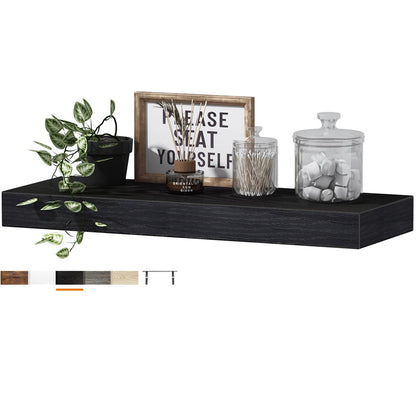 QEEIG Floating Shelves, 3pcs, Rustic Brown