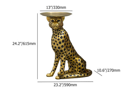LOVEDIMA Gold Panther Statue 24.2"